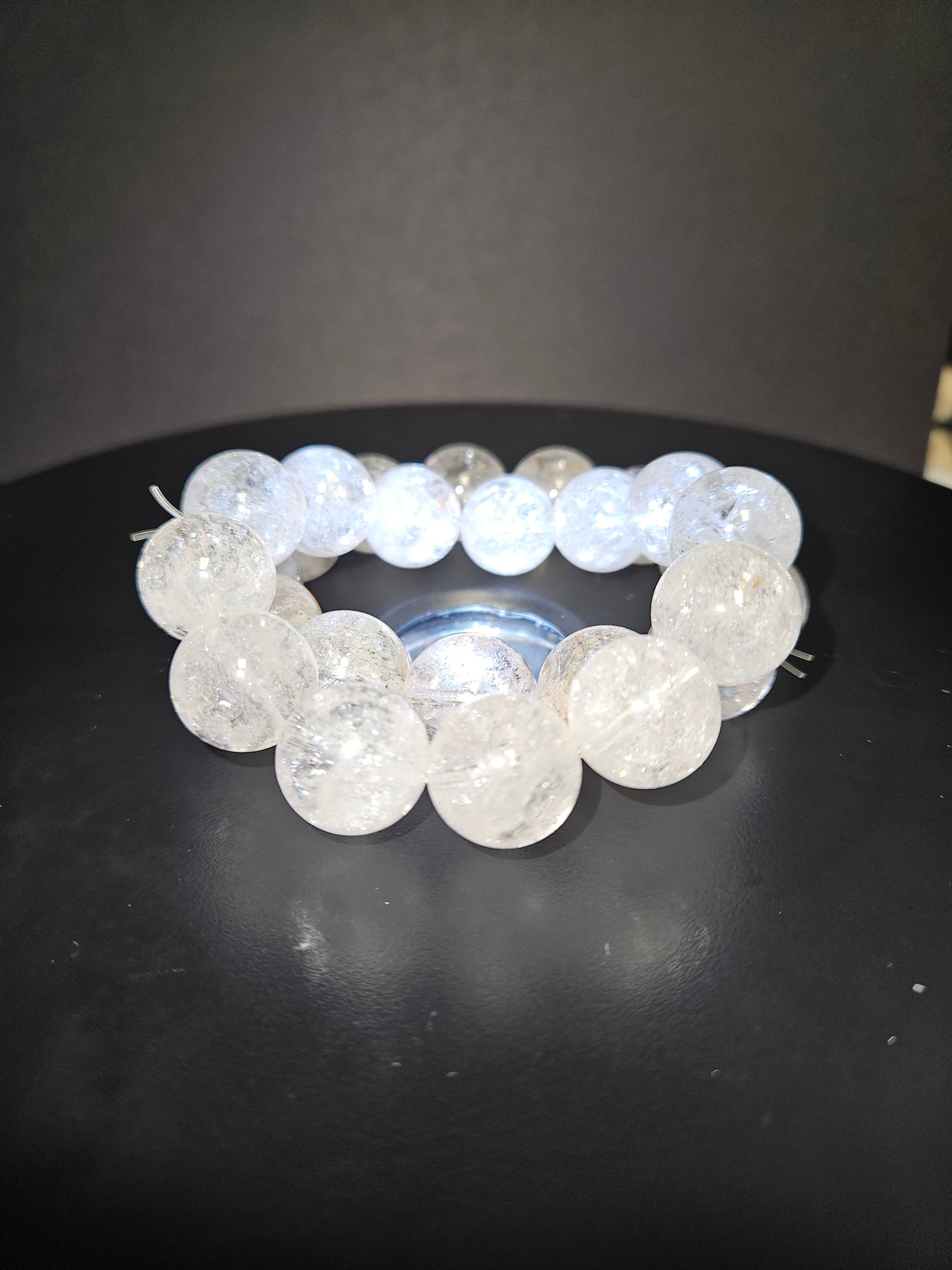 Clear Azeztulite Beaded Bracelet