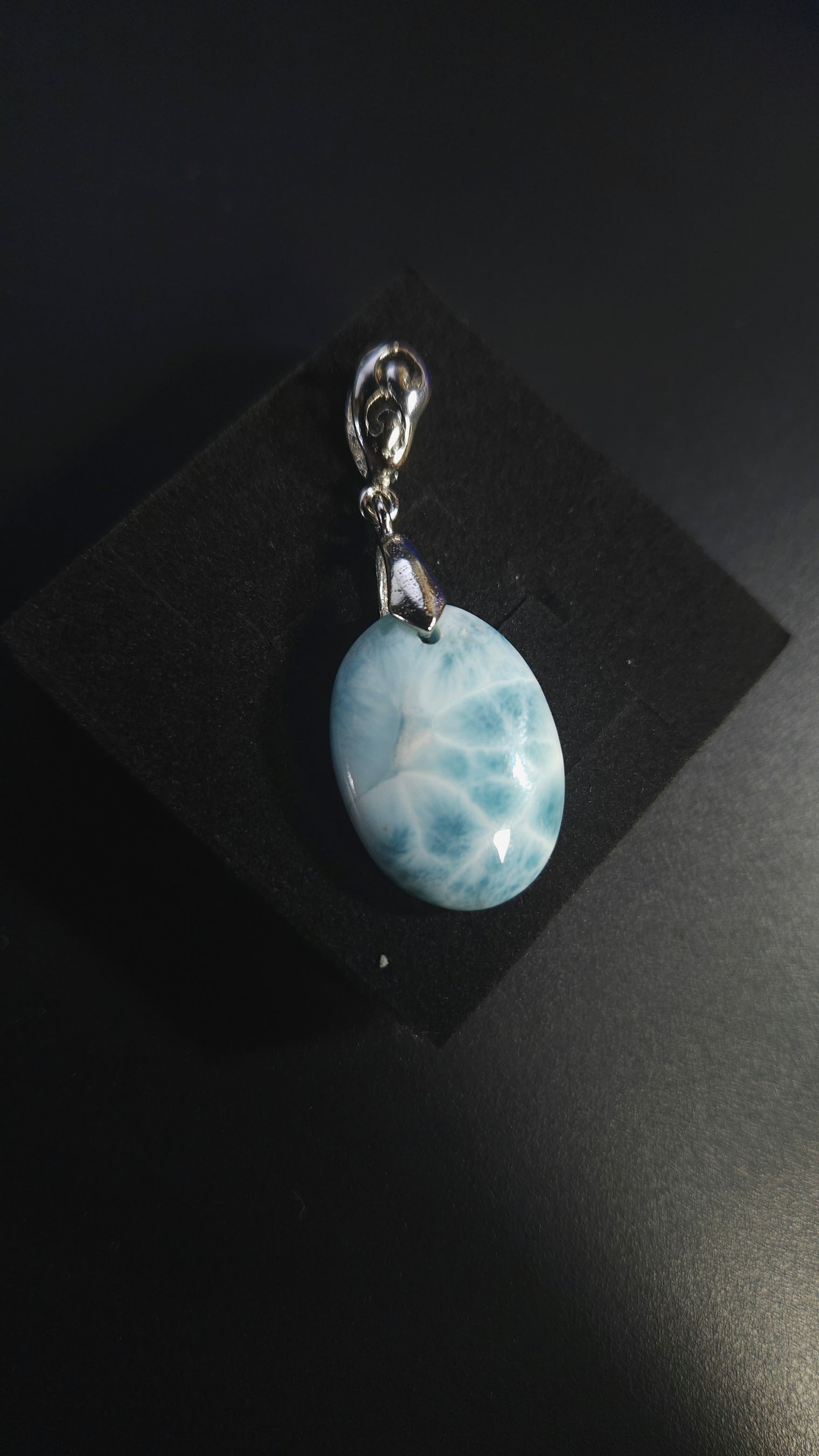 Oval Larimar Pendant