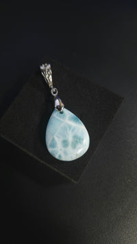 High Quality Larimar Teardrop Pendant