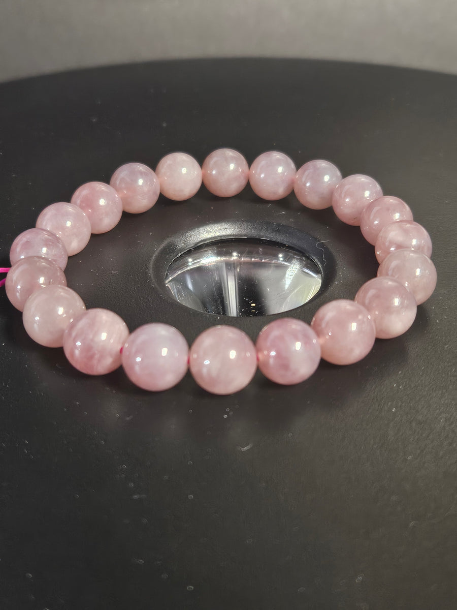 Lavender Rose Quartz Beaded Bracelet