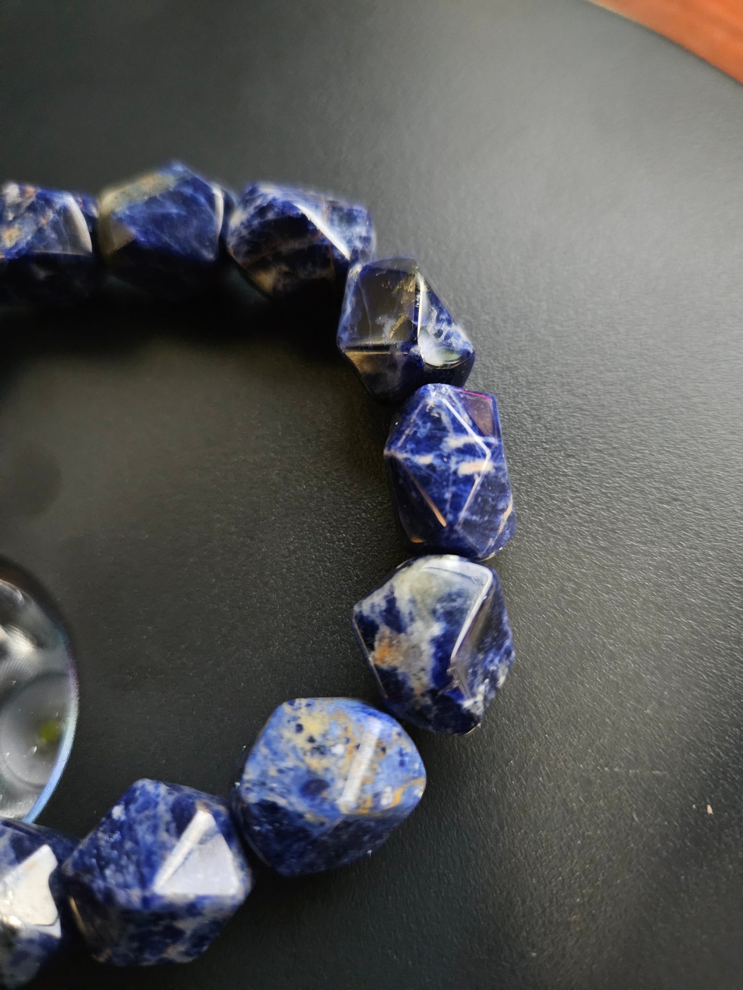 Faceted Sodalite Beaded Bracelet