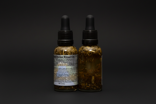 Road Opener Ritual Oil in a labeled dropper bottle
