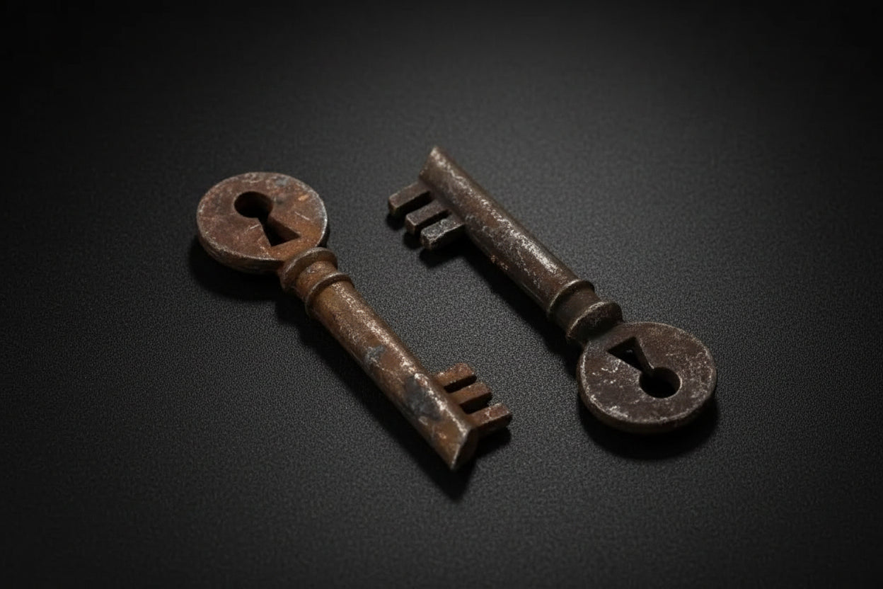 Small vintage-style decorative skeleton key