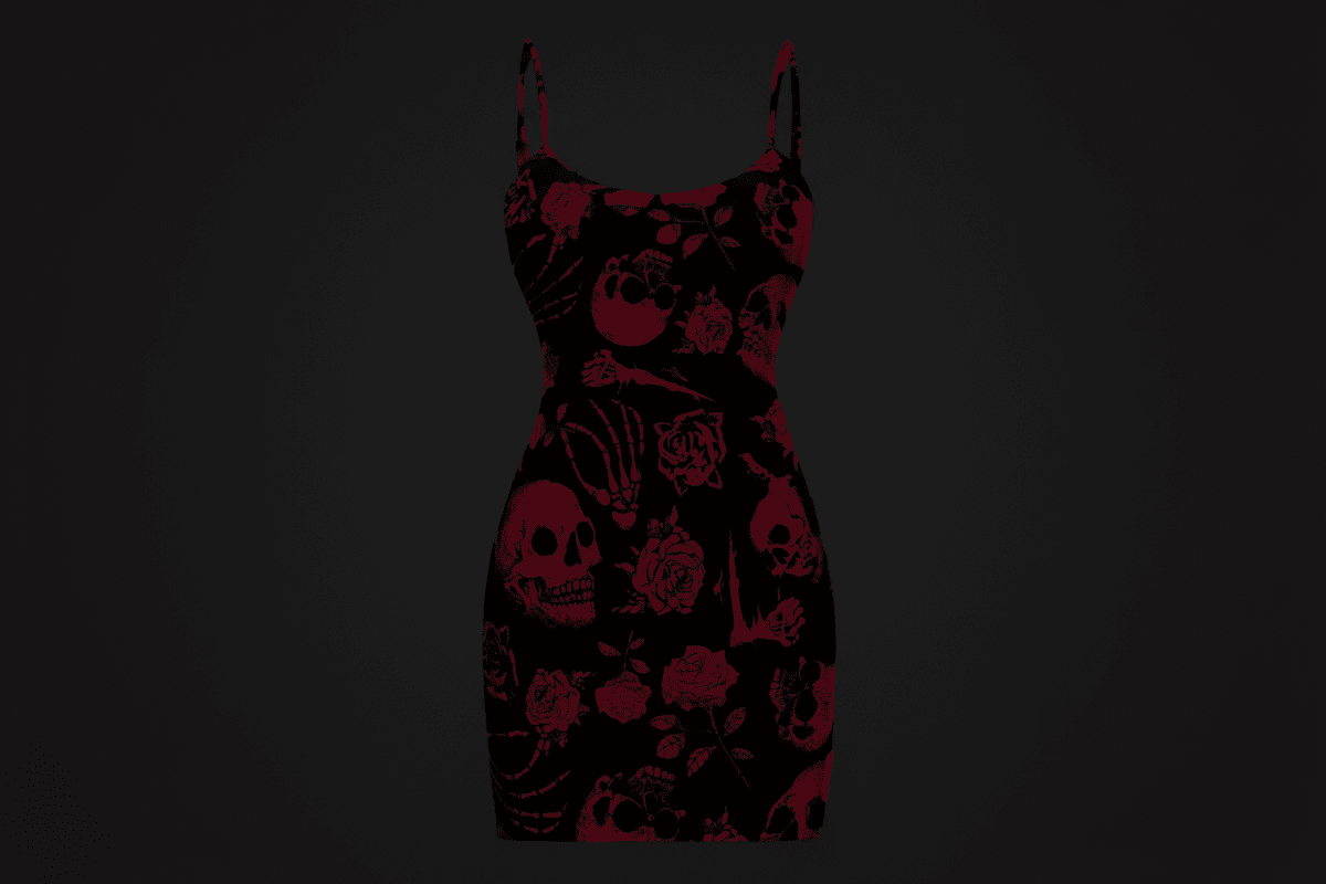 Skulls & Roses Black Dress – Gothic Romance & Rebellion