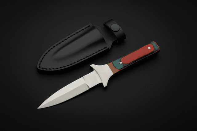 Slim ceremonial athame with narrow blade and sheath