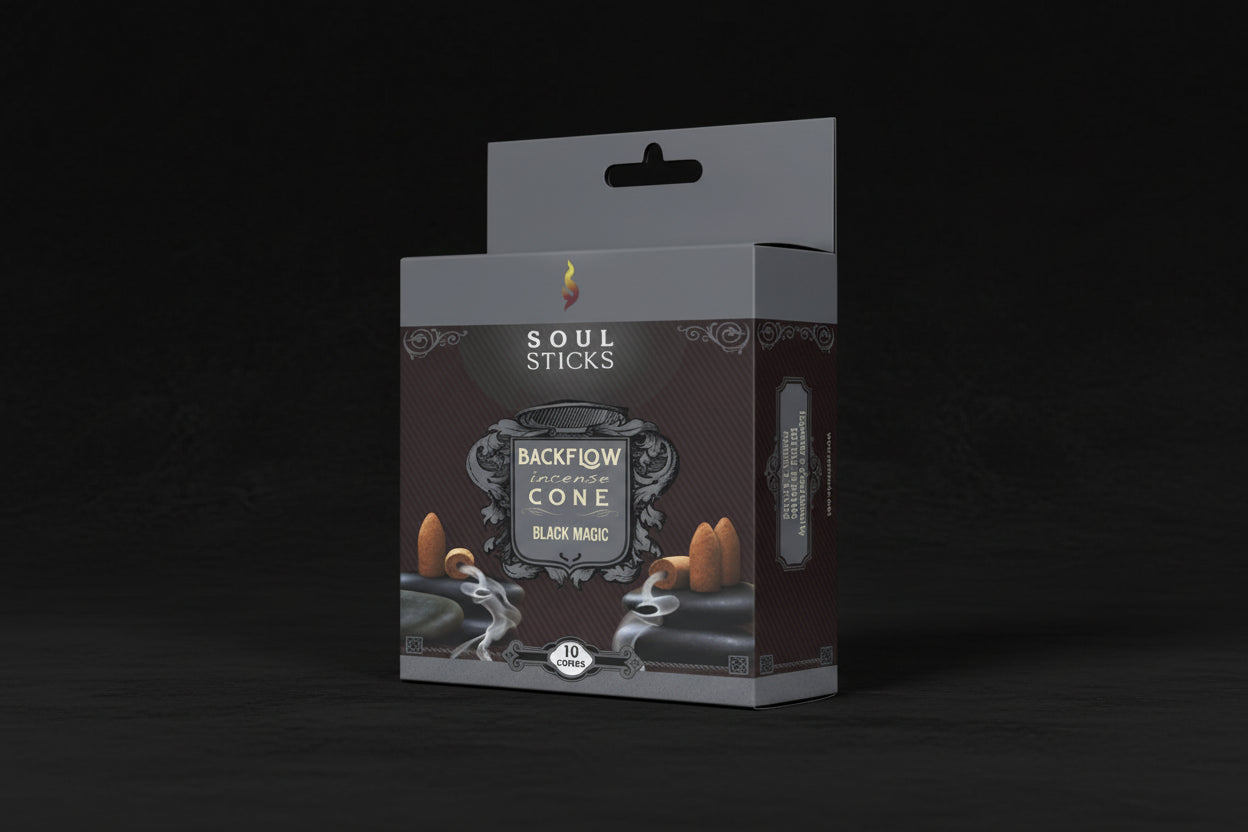 Soul Sticks Black Magic backflow incense cones package