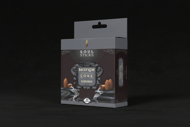 Soul Sticks Black Magic backflow incense cones package
