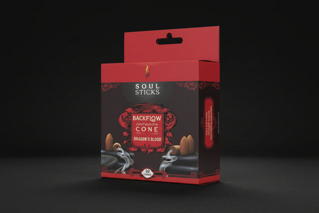 Soul Sticks Dragon's Blood backflow incense cones package