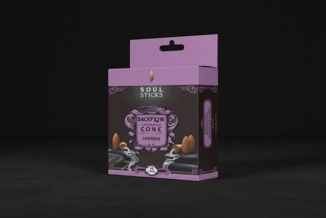 Soul Sticks Lavender backflow incense cones package