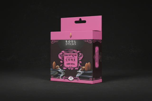 Soul Sticks Love Ritual backflow incense cones package