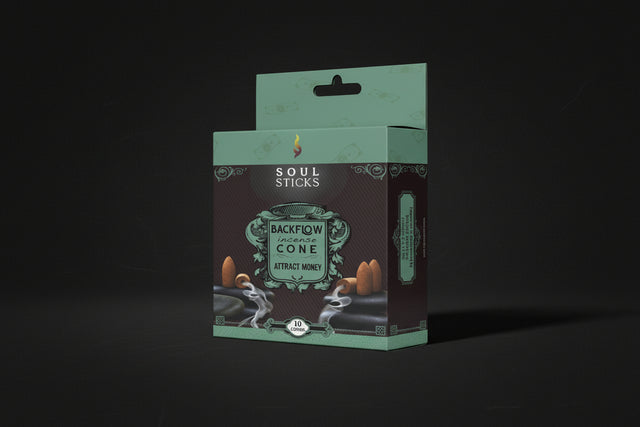 Soul Sticks Money Intention backflow incense cones package