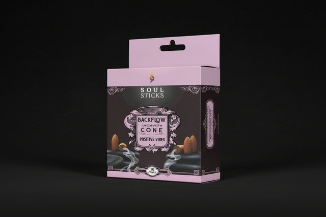 Soul Sticks Positive Vibes backflow incense cones package