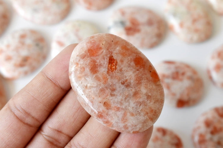 Sunstone Palm Stone – Polished Pocket Crystal