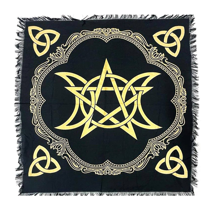 Triple Moon Pentacle Altar Cloth – 24 x 24 in.