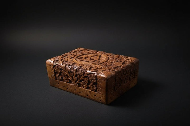 Triquetra Carved Wooden Box