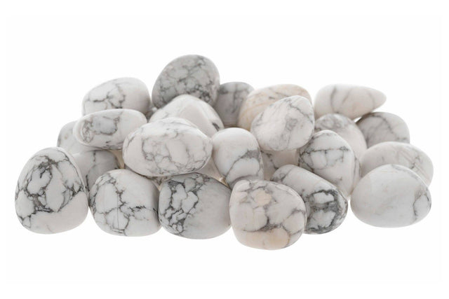 White and gray marbled stones on a white background