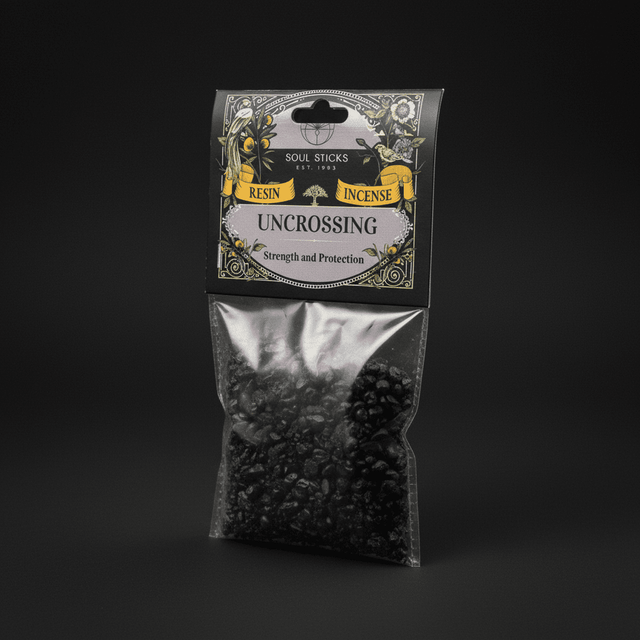 Uncrossing resin incense package