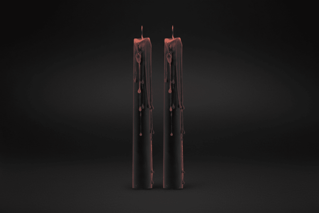Set of four Vampire Blood gothic ritual candles
