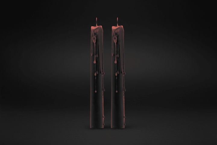Set of four Vampire Blood gothic ritual candles