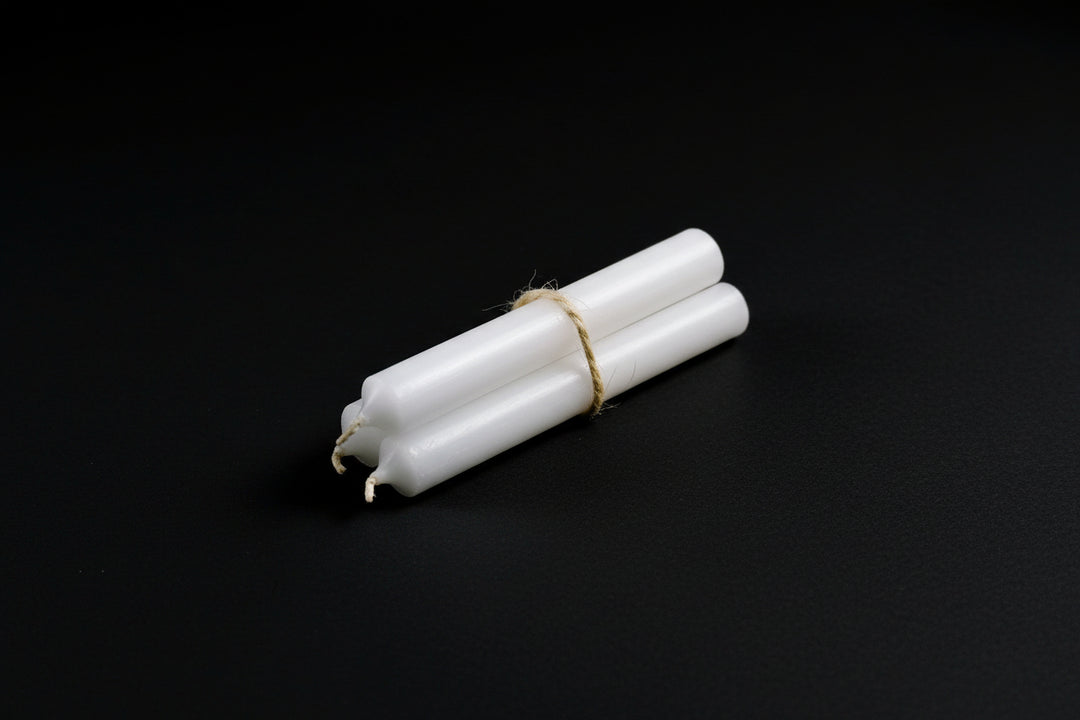 Small white chime candle