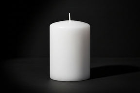 White Pillar Candle – 4 x 6 inch Ritual Flame of Clarity, handcrafted for spiritual focus and ritual work
