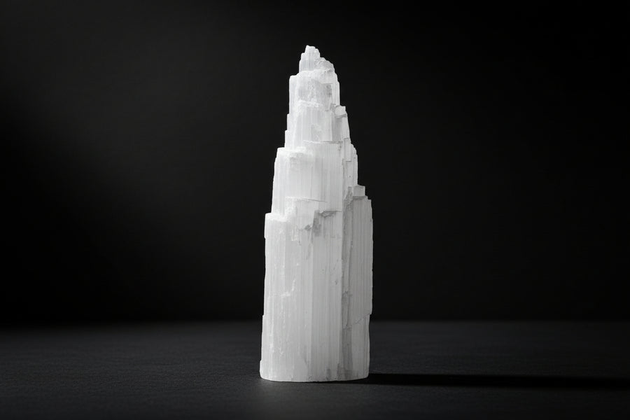 White Satin Spar Gypsum “Iceberg” (Selenite)