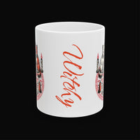 Witchy Cat Spell Mug – 11 oz & 15 oz Ceramic Mugs with Pentacle, Spellbook & Candles