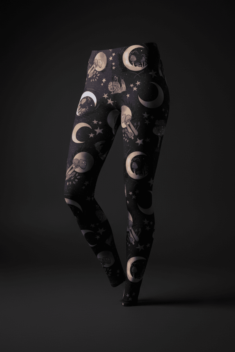 Witchy Mushrooms Leggings – Fungi-Fueled Forest Magic