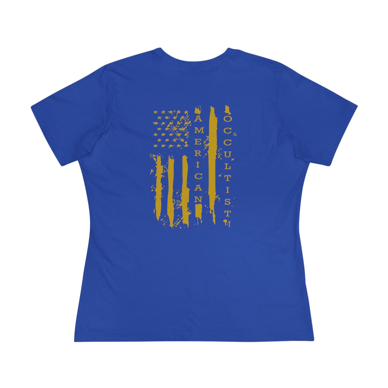 Women’s Gold Flag Tee – American Occultist Streetwear
