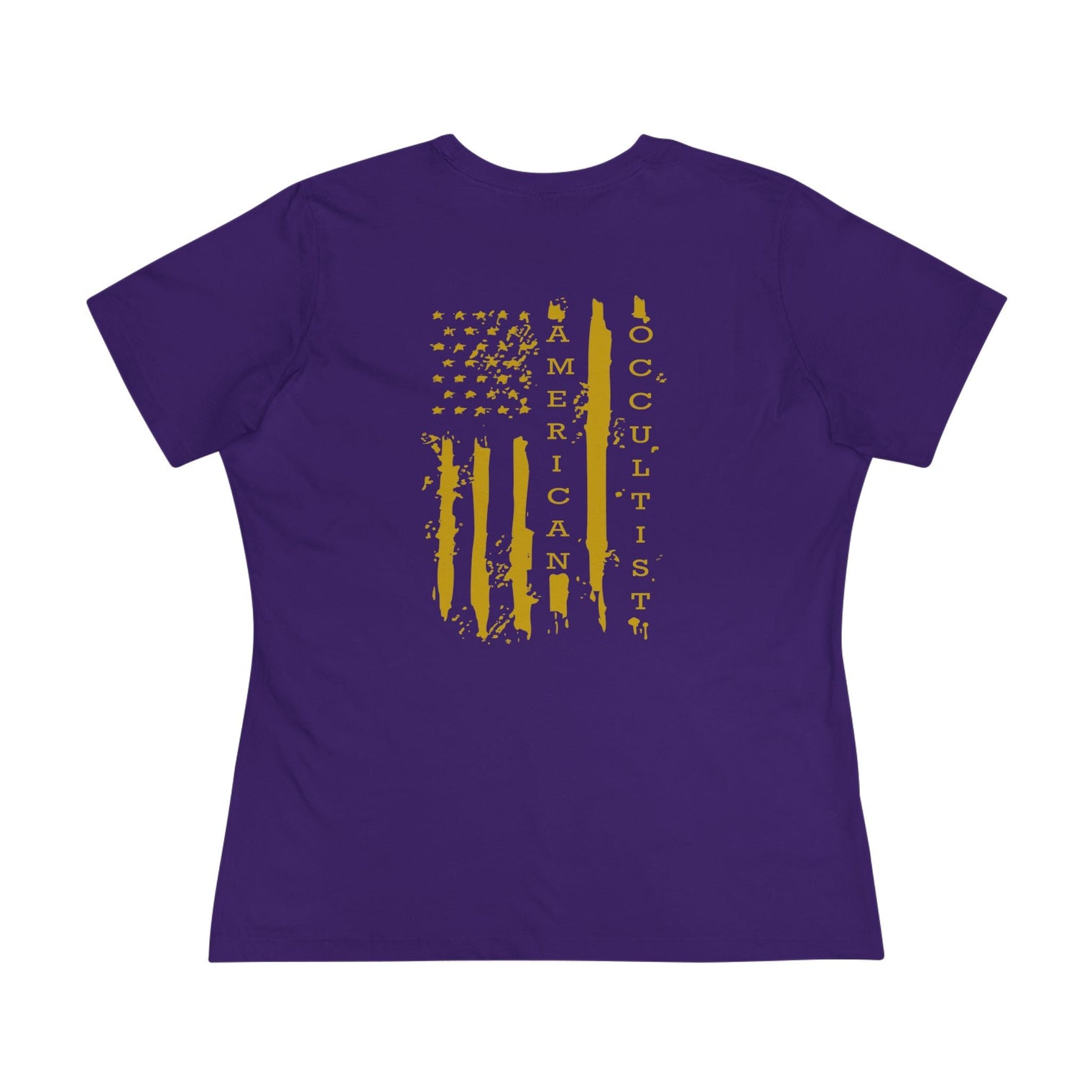Women’s Gold Flag Tee – American Occultist Streetwear