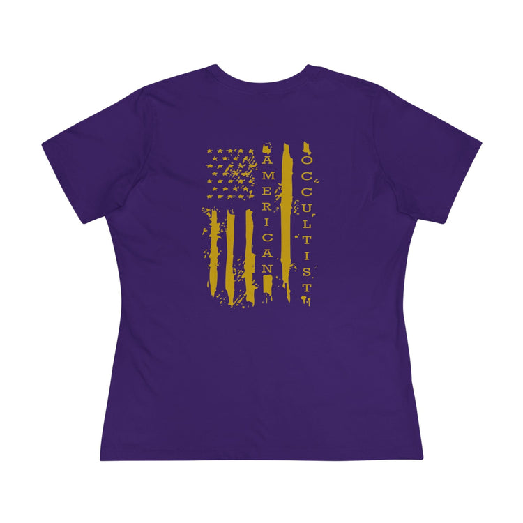 Women’s Gold Flag Tee – American Occultist Streetwear