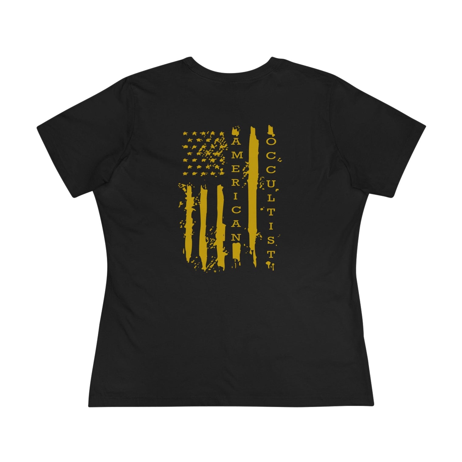 Women’s Gold Flag Tee – American Occultist Streetwear