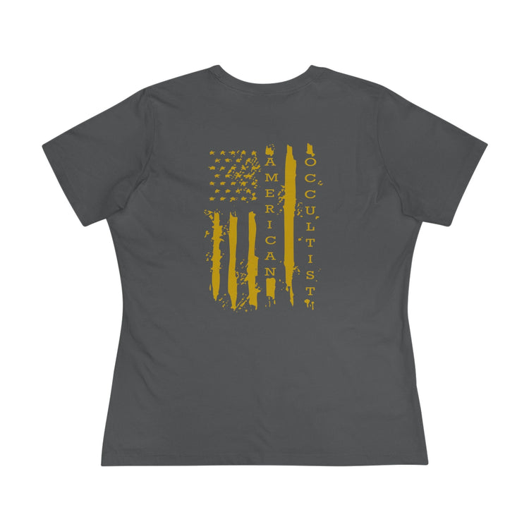 Women’s Gold Flag Tee – American Occultist Streetwear